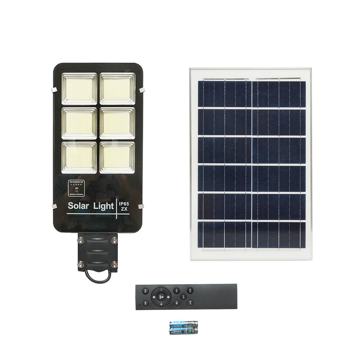 Lampa solara LED 300W cu panou solar 28W, baterie LifePo4 3.2V/40Ah, 6000-8000K, senzor de miscare, telecomanda IP65 Breckner Germany